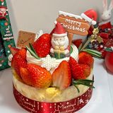 圣诞季🎄当然要吃草莓巴斯克蛋糕啊🍓🍰！！