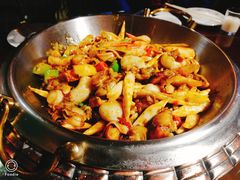 -东来菜馆•手抓海鲜家常菜•海鲜锅贴(鸽子窝店)