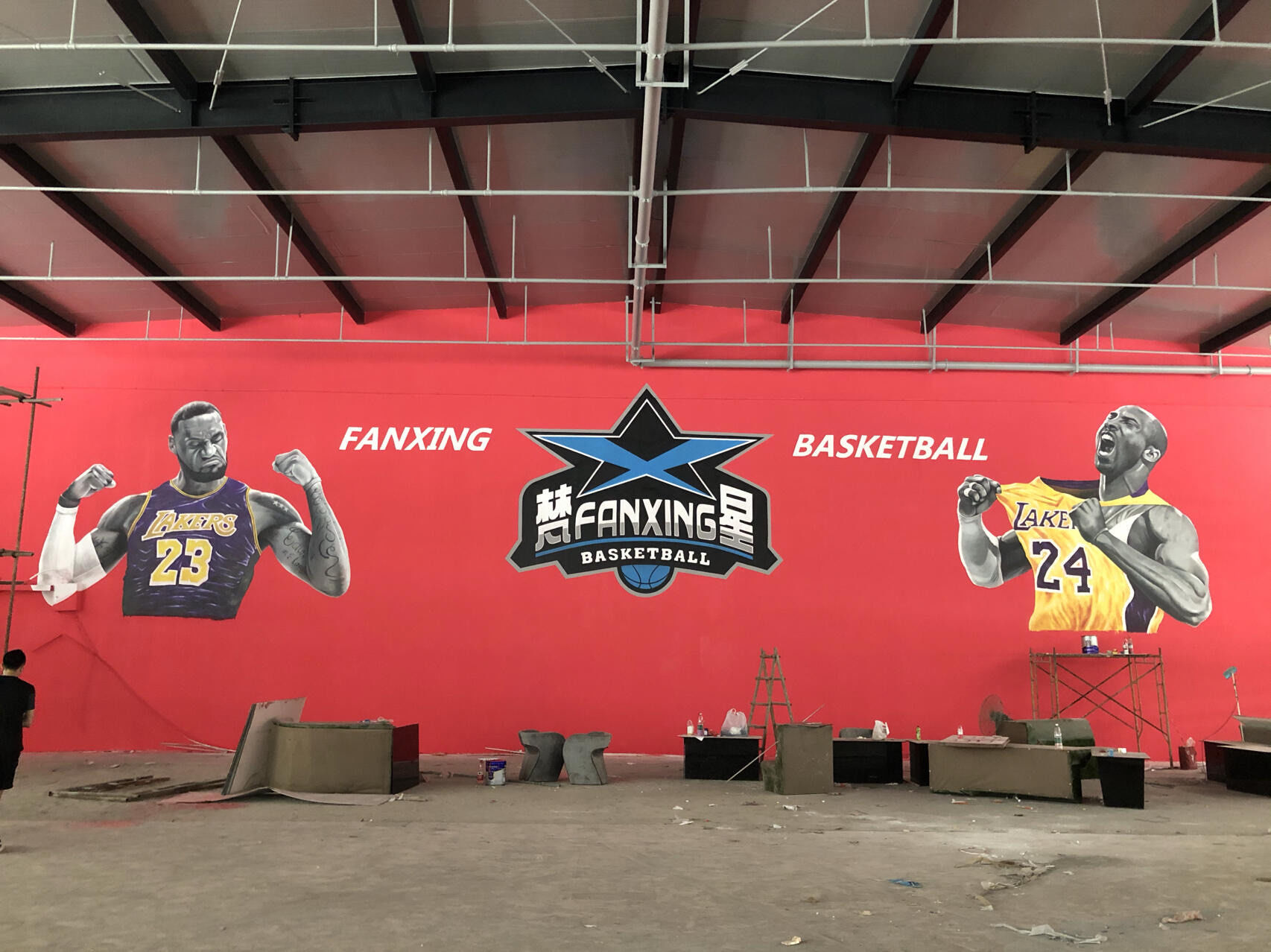 篮球馆墙绘
人物插画彩绘壁画
篮