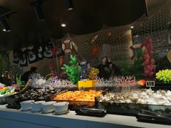 自助取餐区-威珀斯酒店·珀萃美食餐厅 | 海鲜刺身·现烤生蚝·特色烤肉