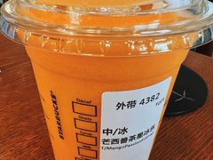 芒果西番莲果茶星冰乐-星巴克(北京通州九棵树西路店)