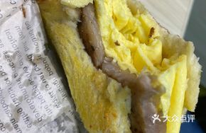 Pork Chop Cheese Omelette Sandwich