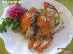 姜葱炒梭子蟹-喜顺商务酒店