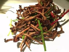 干炒茶树菇-绿茶餐厅(西单老佛爷店)