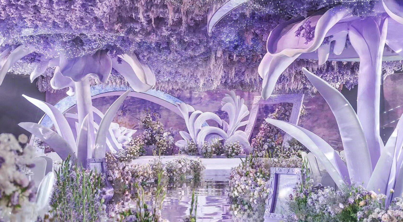 超级美丽的紫色系婚礼