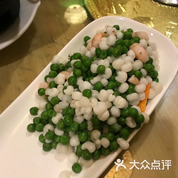 荷花亭中餐厅雪米青豆炒虾仁图片-北京湖北菜/家常菜-大众点评网