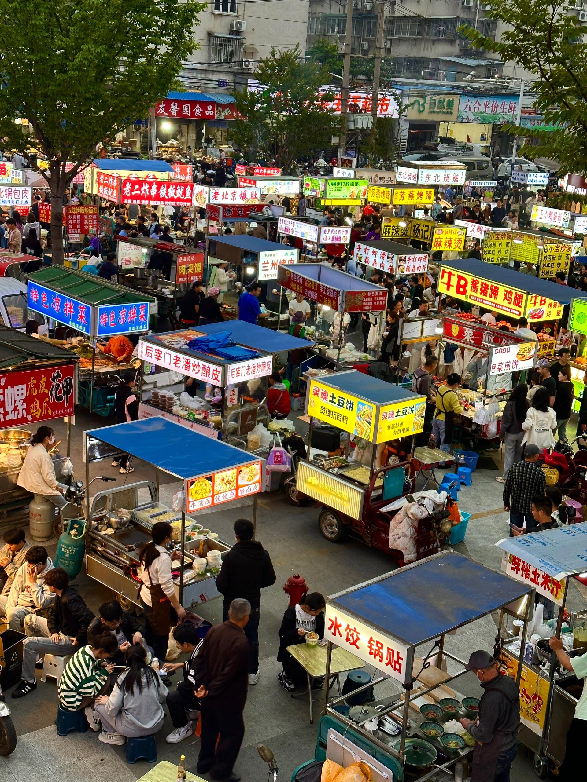 夜市照片真实路边照片图片