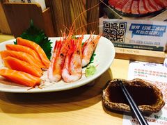 三文鱼刺身+甜虾-林妈妈村·日式料理(宝山万达店)