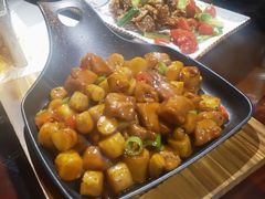 -东来菜馆•手抓海鲜家常菜•海鲜锅贴(鸽子窝店)