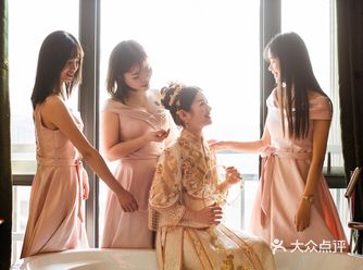萧山婚纱礼服##香槟色马来褂