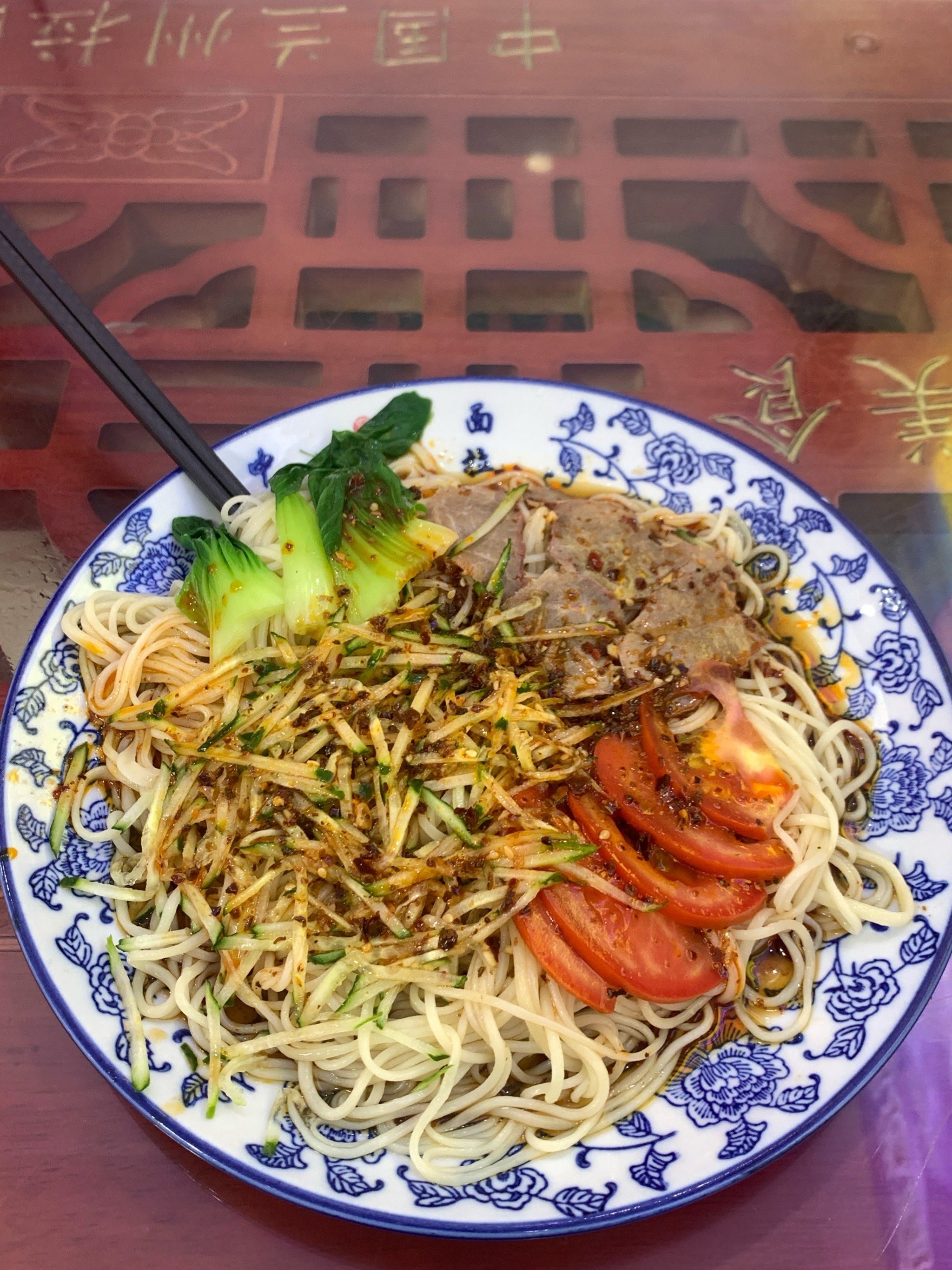 兰州拉面的牛肉凉面