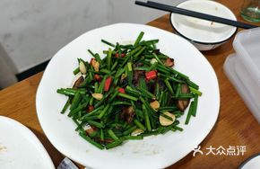 Stir-Fried Leek Flowers with Preserved Pork