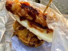 面拖火腿肠-阿婆油墩子(五里桥路188弄小区店)