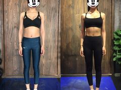 会员训练1个月17节课的对比图-能量健身私教工作室(1527店)