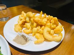 炸虾仁-晚归月亮湾私家菜(临邑路店)