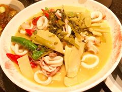 雪菜竹笋片炒鱿鱼-上名堂·鱼头好吃(体育场路店)