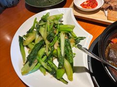 猪油渣炒菜心-金穗园·砂锅粥.醉鸡煲火锅(长寿路店)