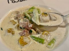 培根芦笋奶油手工南瓜球-BONAZZA 意大利餐厅