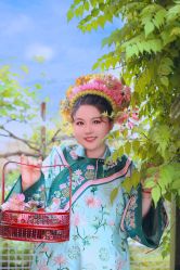 -后宫·古装汉服京剧儿童亲子全家福摄影