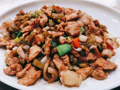 酸辣椒炒肉-雅和生态渔庄·宜城锅巴饭(龙灵山公园店)