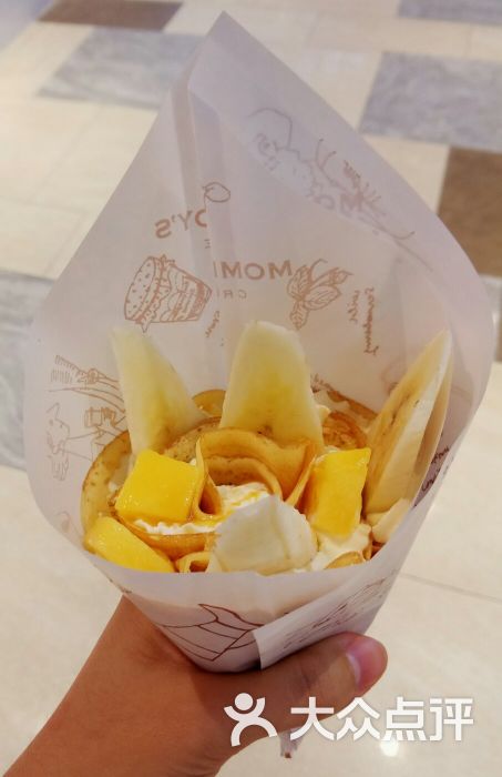 芒果香蕉奶油可丽饼