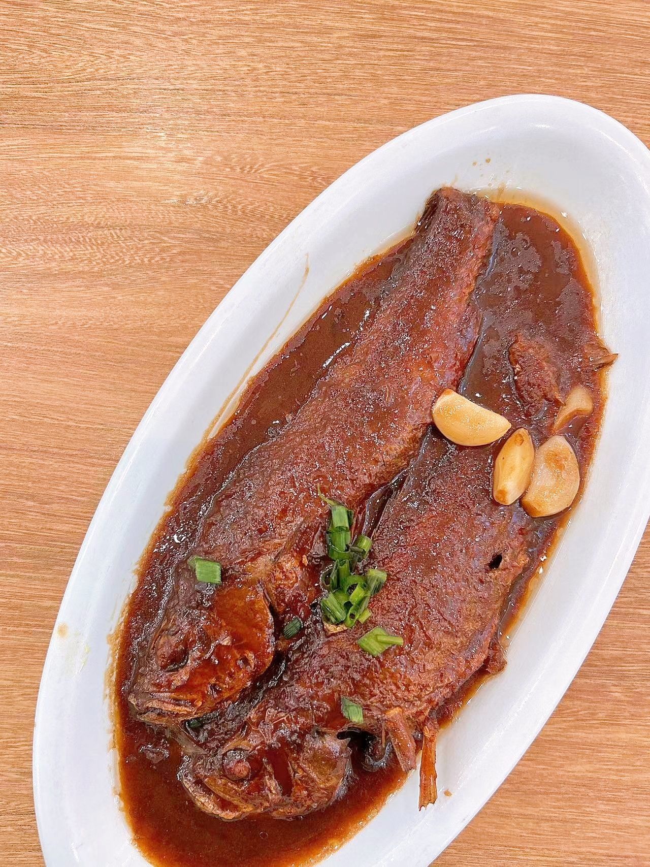 18元两条红烧白果鱼 味道很不错呢