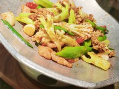 干锅有机好花菜-绿茶餐厅