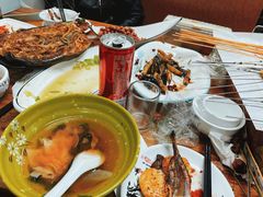 海肠炒韭菜-二红烧烤排骨串(麦岛店)