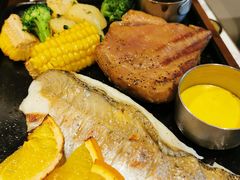 烤海鲈鱼·牛排拼盘-必胜客(新辰里酒仙桥店)