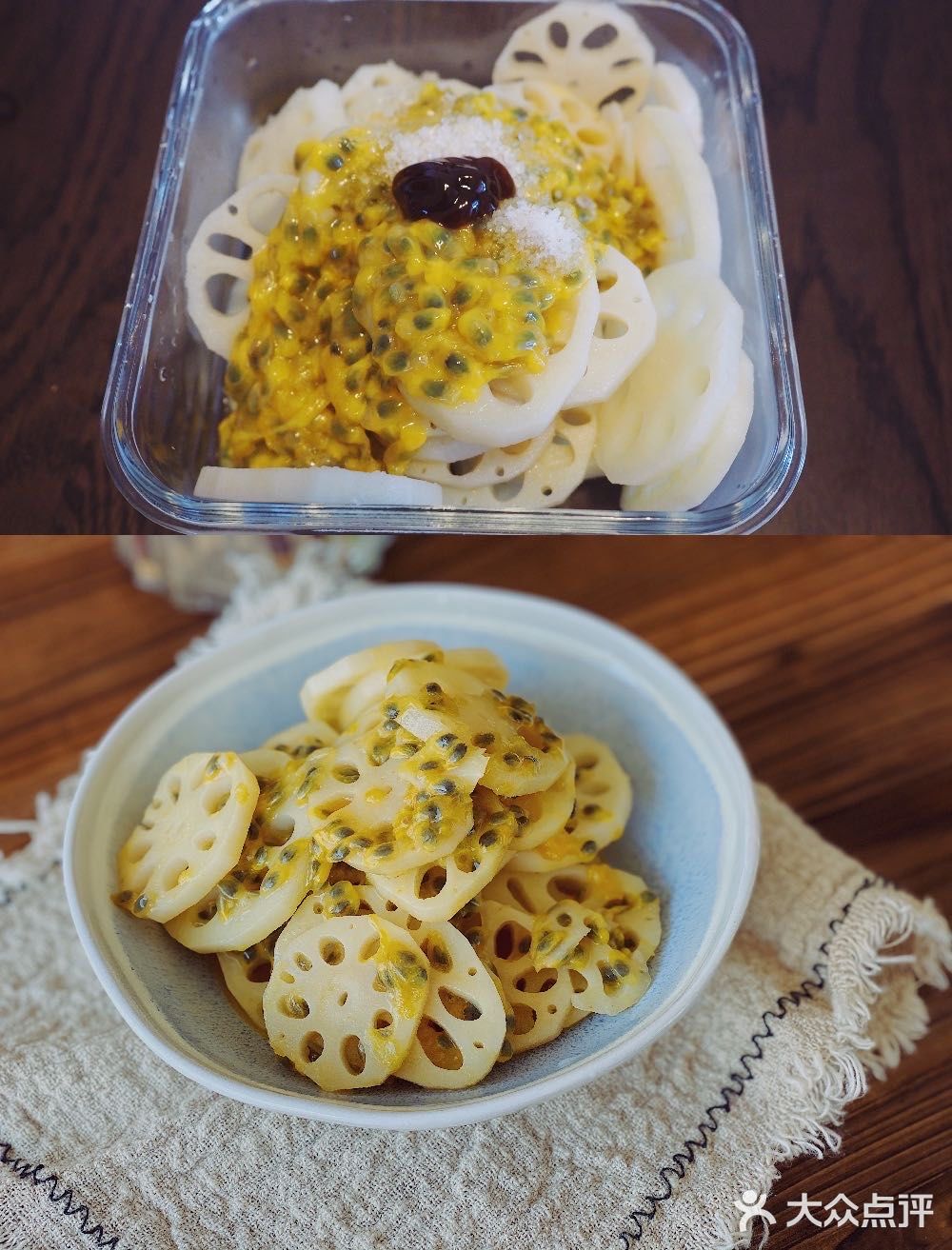 夏日解暑凉菜百香果拌藕片~