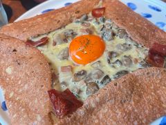 奶油培根鸡蛋荞麦可丽饼-salée