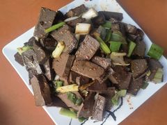 爆炒羊血-铁谢李松祖传羊肉汤馆