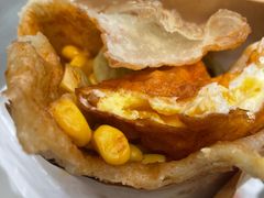 -小红车炸蛋葱油饼