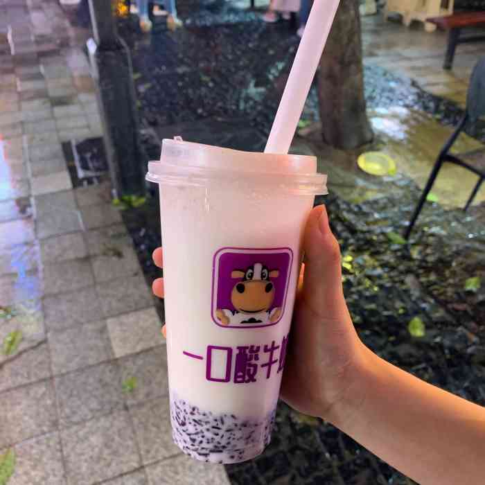 一口酸牛奶(较场口夜市店)-"晚上走路路过看到,想喝一杯,点的红枣酸奶