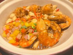 招牌砂锅焗大罗氏虾-炳胜品味(深圳万象城店（罗湖）)