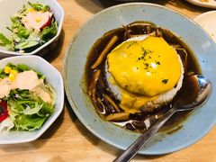 芝士牛肉汉堡咖喱饭-红小满休闲餐厅(十全街店)