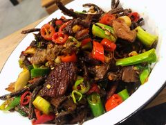 茶树菇炒腊肉-建辉湖南土菜馆(南大街店)