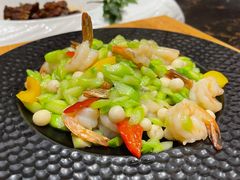 鸡头米炒凤尾虾-童福兴·南京菜(老门东店)