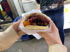 -清真马乐贝腊牛肉蛋黄菜夹馍(马蓉洒金桥店)