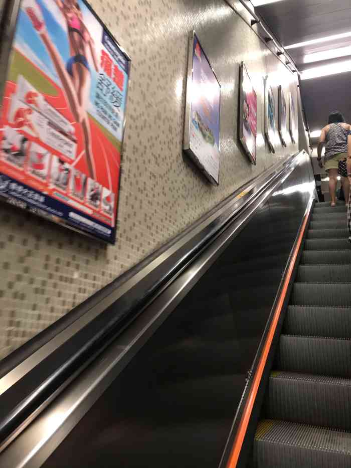 港铁油麻地站-"地铁来往人很多 每站站名都是标志性的图案.