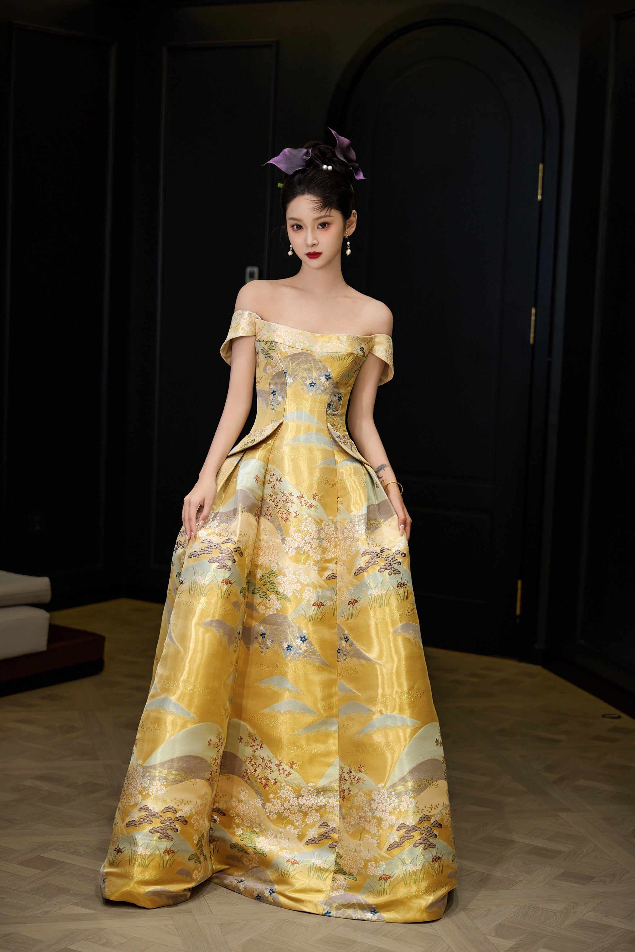 山水国风画卷🌼新中式礼服