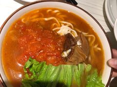 番茄牛肉剪刀面-九毛九西北菜(百信广场店)