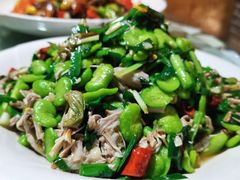 蚕豆米炒玉合花-嘉里饭庄