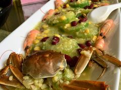 海鲜黑毛节瓜船-水乡人家私房菜(逢简店)