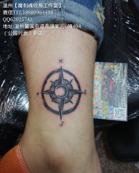 脚踝 指南针纹身洗纹身（温州瓯海瞿溪店）-温州魔刺魂纹身