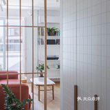 今日分享[礼花]入户衣柜清新自然，障子门隔断，卫生间超有质感！