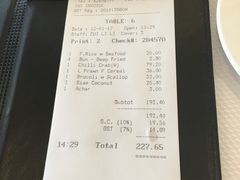 账单-新加坡海鲜共和(名胜世界圣淘沙海滨坊)