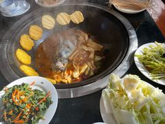 -北京龙庆四季香农家饭庄·灶台鱼·碳烤虹鳟鱼(龙庆峡店)