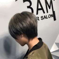 点击看大图 Yishen的剪短发作品-3AM HAIR SALON烫发染发接发