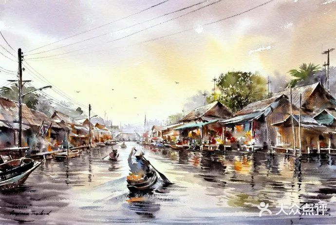 自然的美景，水彩笔的描绘[加油]